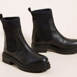 Anthropologie Knit Chelsea Boots